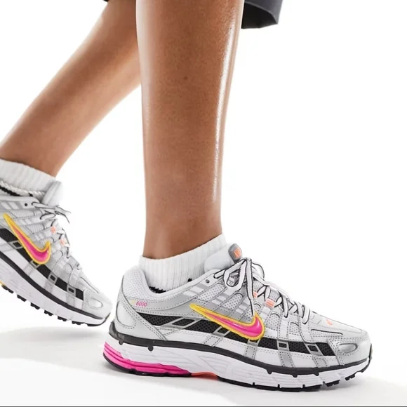Nike P6000 Women's 8 Silver and Pink Running Shoes - Picture 9 of 9